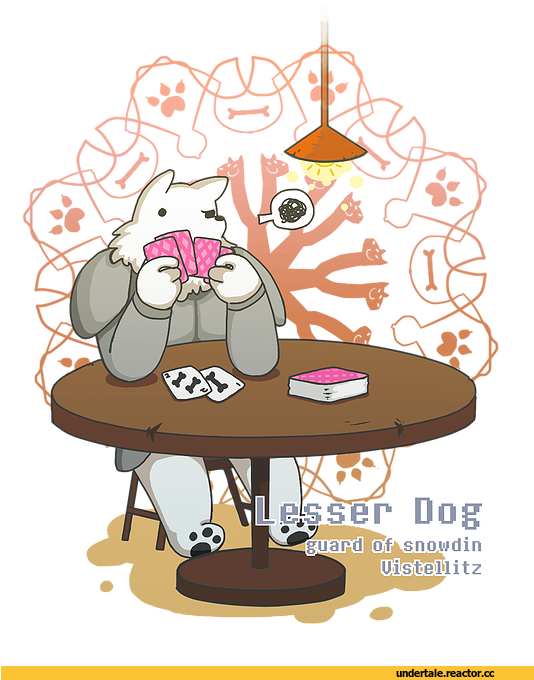 Undertale Lesser Dog - Undertale (533x695), Png Download