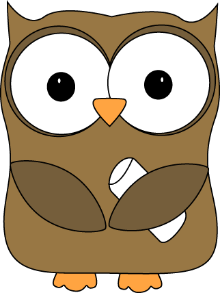Chalk Clipart - Cute Clipart Owl Teacher (322x428), Png Download