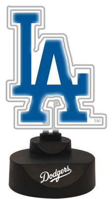 Los Angeles Dodgers Team Logo Neon - La Dodgers (465x465), Png Download