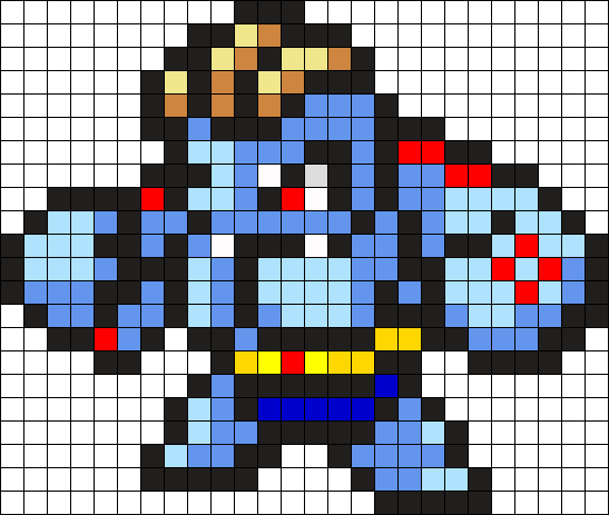 Machoke Pokemon Bead Pattern Perler Bead Pattern / - Machamp Pixel Art (547x463), Png Download