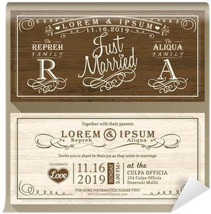 Vintage Wedding Invitation Border And Frame Template - Wedding Invitation (400x400), Png Download