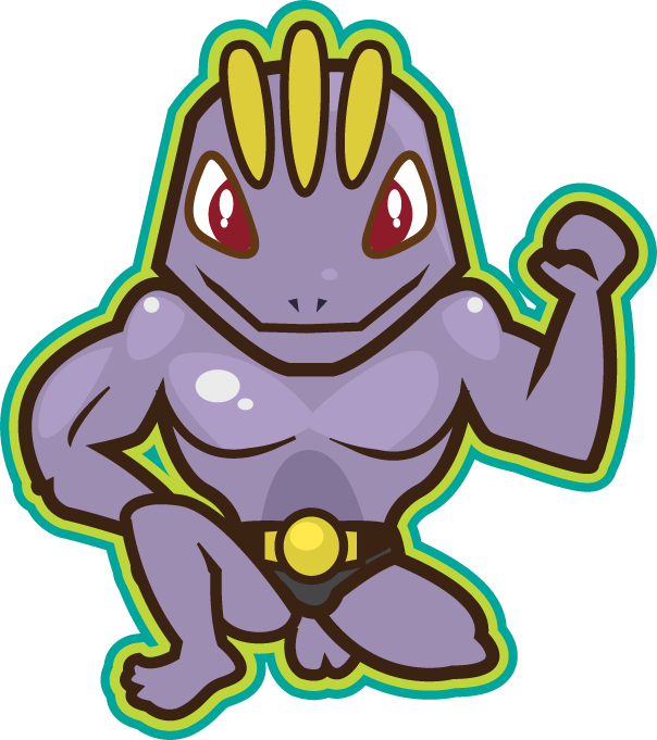 Machoke - Cartoon (604x681), Png Download