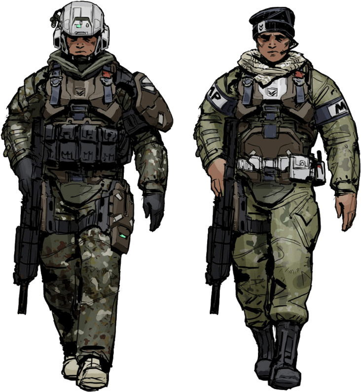 [ Img] - Unsc Marine Halo 4 (738x800), Png Download