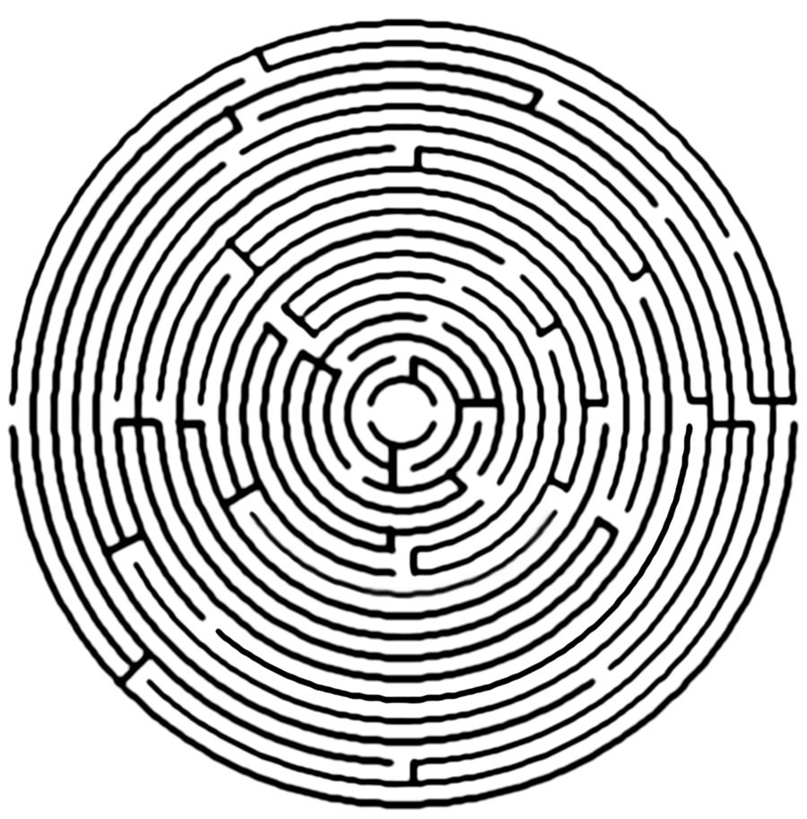 Circle Maze Clipart Maze Labyrinth Clip Art - Circle Maze Transparent (900x913), Png Download