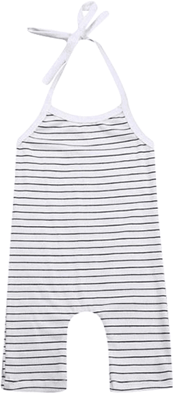 Petite Bello Jumpsuit 0-6 Months Black & White Striped - Sheep (600x600), Png Download