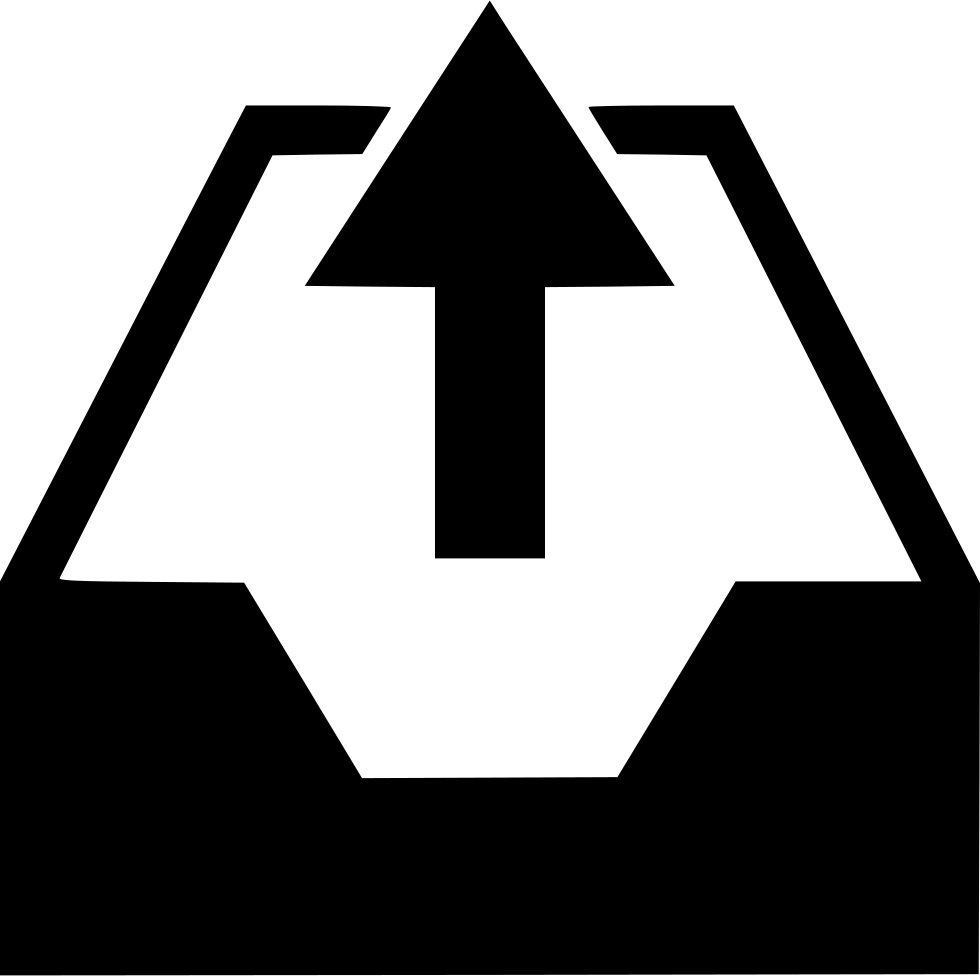 E Empty Inbox Arrow Upload Comments - Email (980x976), Png Download