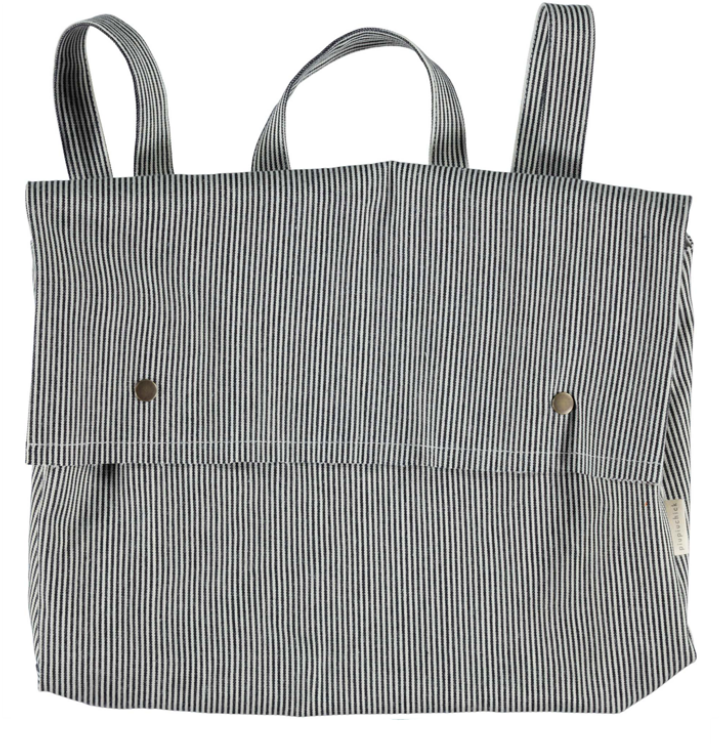 Black And White Striped Canvas Backpack - Tote Bag (1024x1024), Png Download