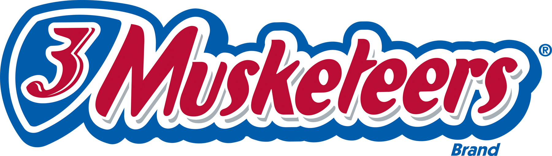 3 Musketeers Candy Bar Logo (1800x511), Png Download