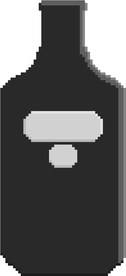 Empty Black Wine Bottle - Illustration (650x1130), Png Download