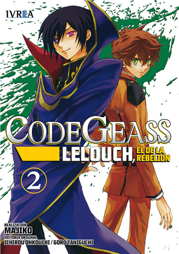 Code Geass Manga: V. 2: Lelouch (900x900), Png Download