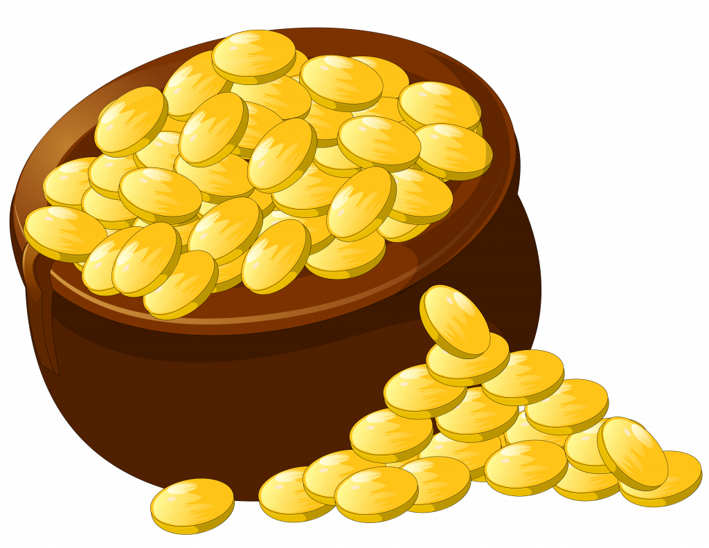 Pot Clipart Og Gold - Gold Clipart Transparent Background (1024x792), Png Download