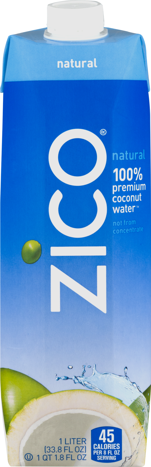 Zico Coconut Water 1 Litre (1800x1800), Png Download