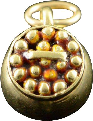 14k Pot Of Gold Leprechaun End Of The Rainbow Lucky - Locket (478x478), Png Download