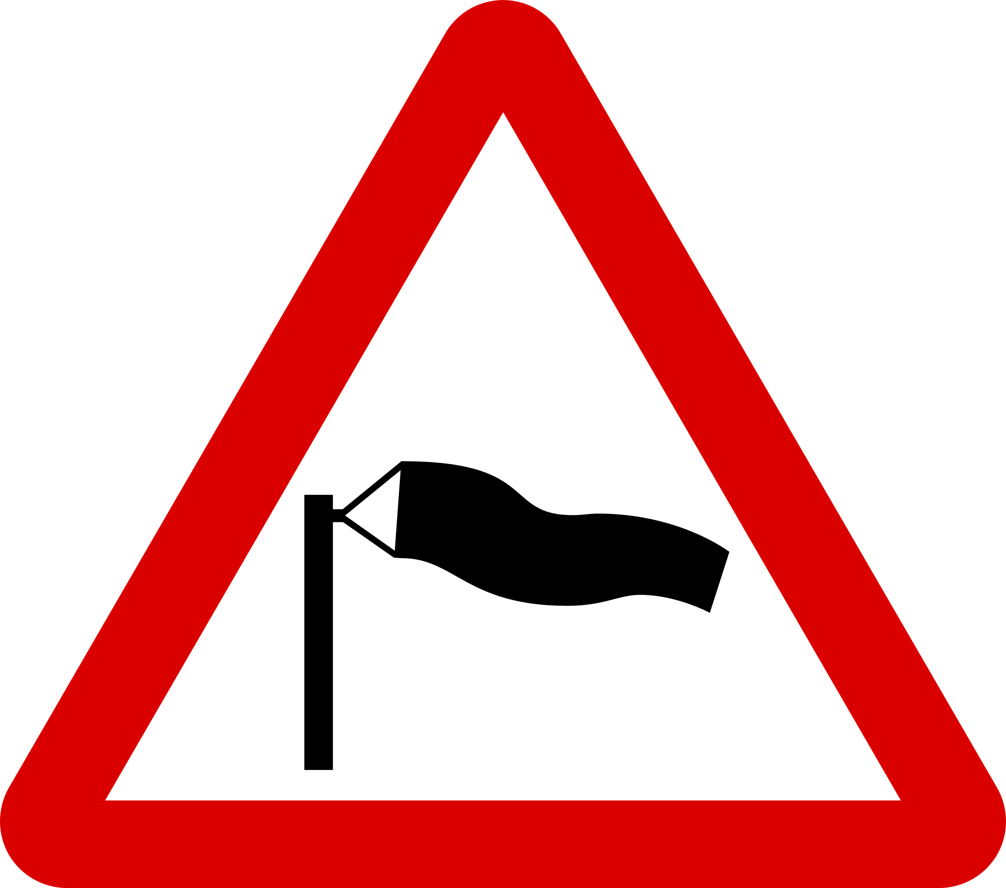 Open - Side Winds Road Sign (2000x1766), Png Download