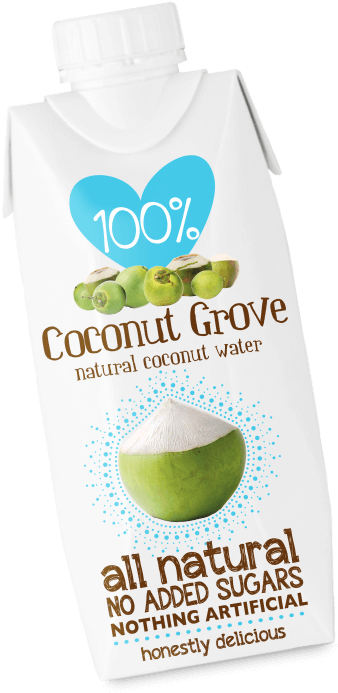 100% Coconut Grove - Bevanda Acqua Di Cocco 100% Naturale Sparkel Ml.330 (594x917), Png Download