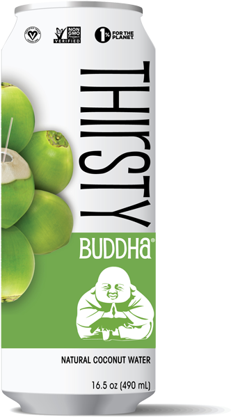 Thirsty Buddha All-natural Coconut Water - Thirsty Buddha Sparkling Coconut Water (800x800), Png Download