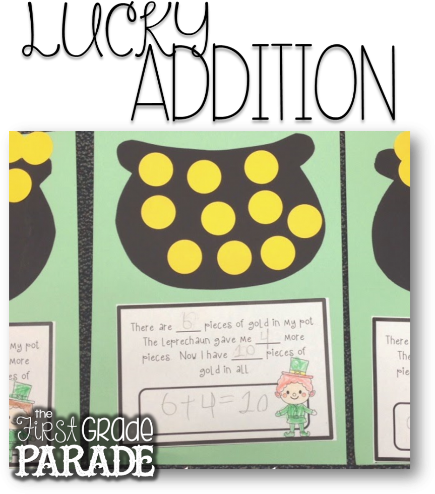 Lucky Math Fun With A Pot Of Gold The First Grade Parade - Addition (908x1024), Png Download