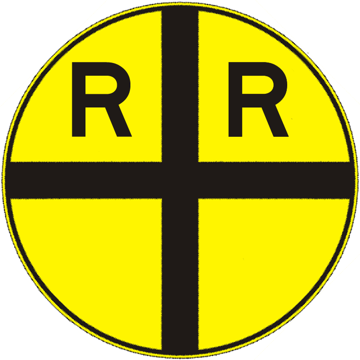 170 Kb - Railroad Advance Warning Sign (737x737), Png Download