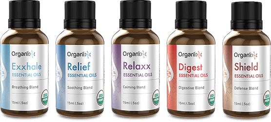 Essential Oils Blends - Organixx Essential Oil - Relief 15ml (556x250), Png Download