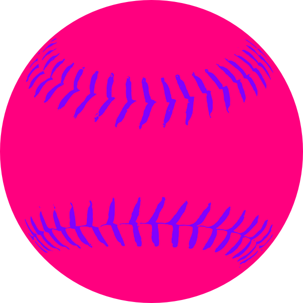 This Free Clipart Png Design Of Pink Softball Clipart - Vintage Base Ball (600x600), Png Download