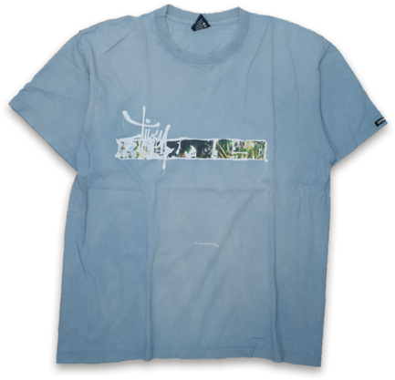 Vintage Stussy Print T-shirt - T-shirt (480x480), Png Download
