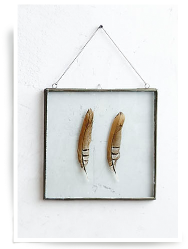More Views - Roost Iron Edged Hanging Frames Including Feathers (400x510), Png Download