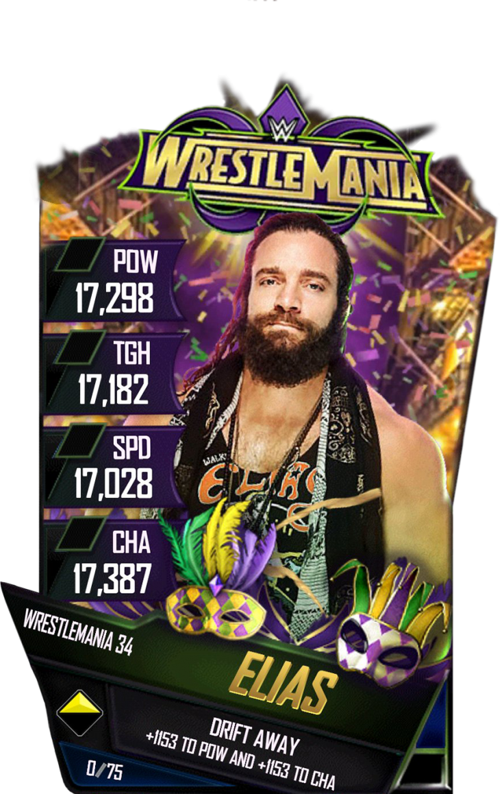 Supercard Elias S3 15 Summerslam17 - Aleister Black Wwe Supercard (733x1158), Png Download