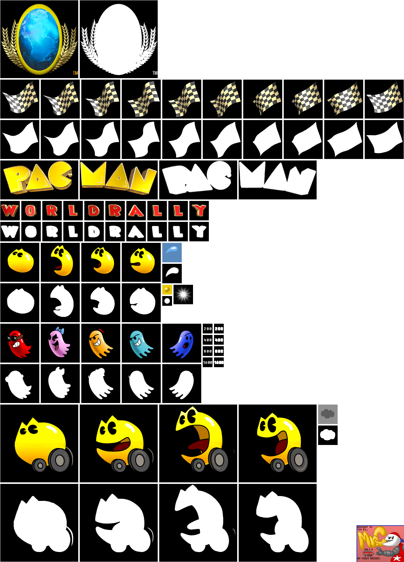 Click For Full Sized Image Title Screen - Pac Man World Rally Xbox 360 (1327x1849), Png Download