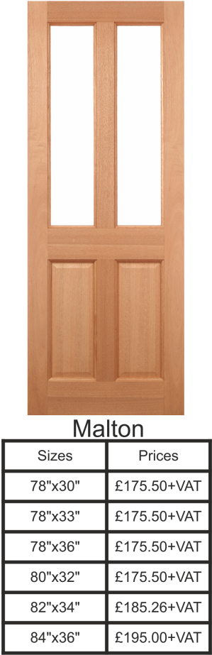 Malton Wooden Door - Lpd Oak Door (363x922), Png Download