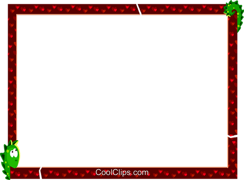 Valentines Day Frame Royalty Free Vector Clip Art Illustration - Moldura Dia Dos Namorados Png (480x354), Png Download