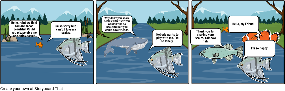 The Rainbow Fish - Pacific Sturgeon (1164x385), Png Download