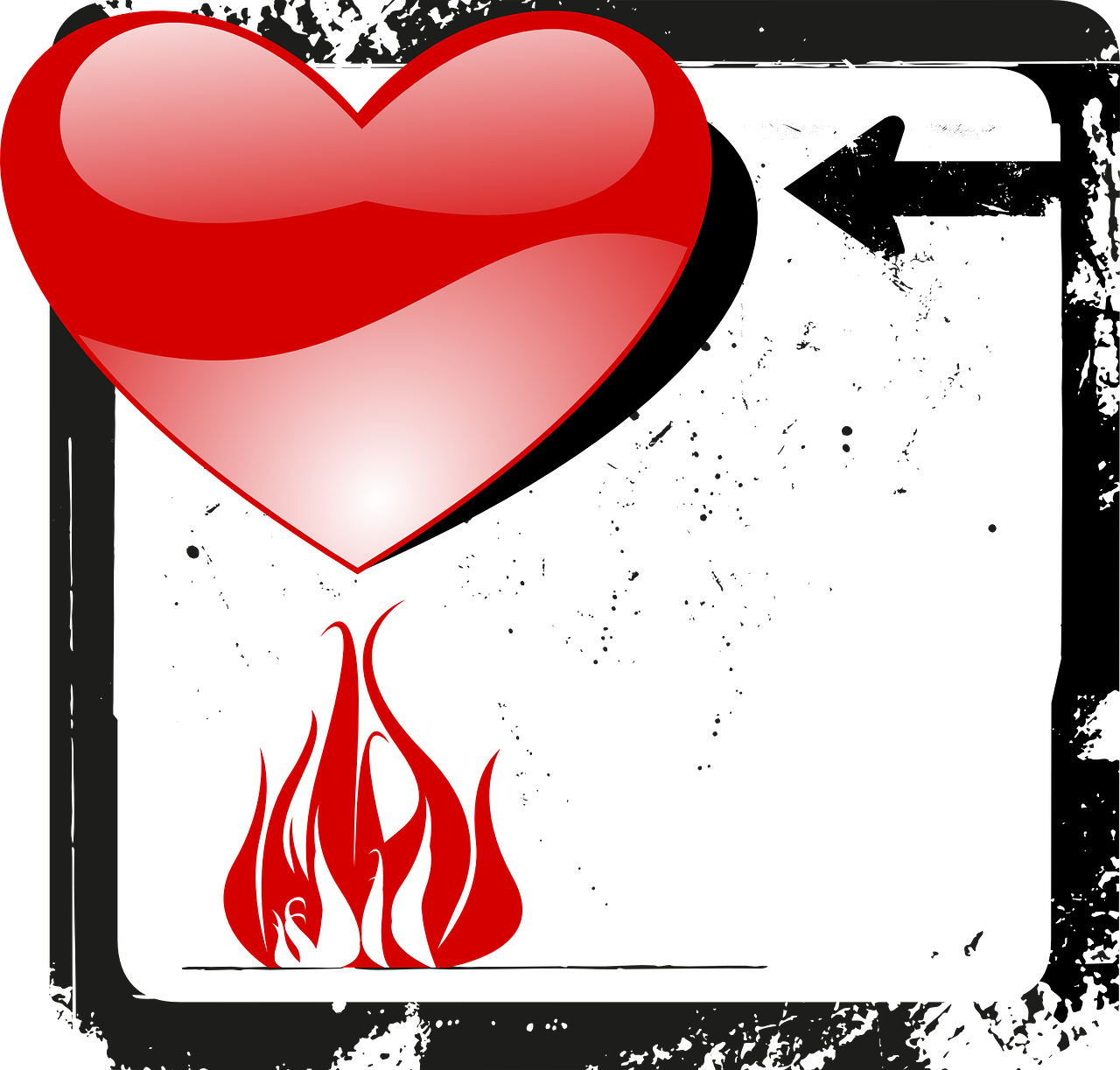 Valentine Heart Fire - Tasse Des Valentines Der Anti--valentinsgrüße (1280x1223), Png Download