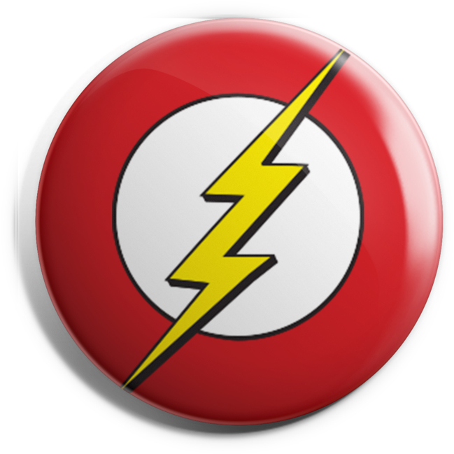Flash Symbol Badge Magnet - Flash (1024x1024), Png Download