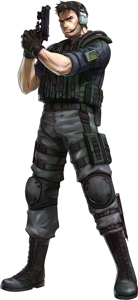 Pxz Chris Redfield - Project X Zone Chris (481x1044), Png Download