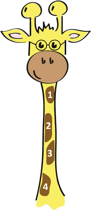 30 - Cartoon Giraffe Head (334x756), Png Download