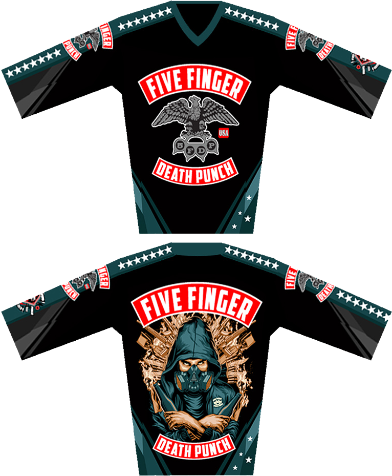 Boots And Blood Motocross Jersey - T Shirt Five Finger Death Punch (1000x1000), Png Download