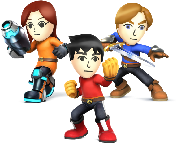 Label - Super Smash Bros Ultimate Mii Fighters (600x480), Png Download