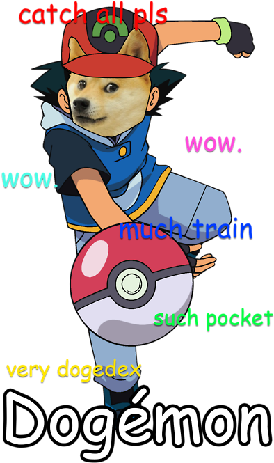 Catch All Pls Wow Wow Much Train Sh Pocket Very Dogedex - Ash Throughout The Years (406x750), Png Download