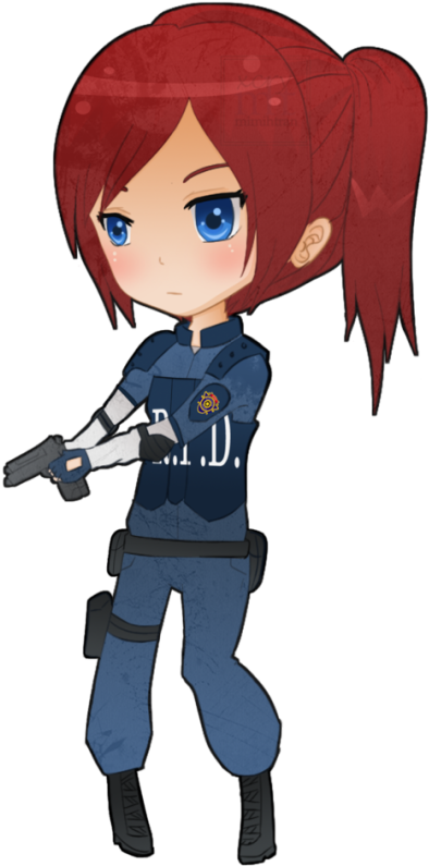 Rpd Rookie Cop Claire Redfield - Claire Redfield (418x810), Png Download