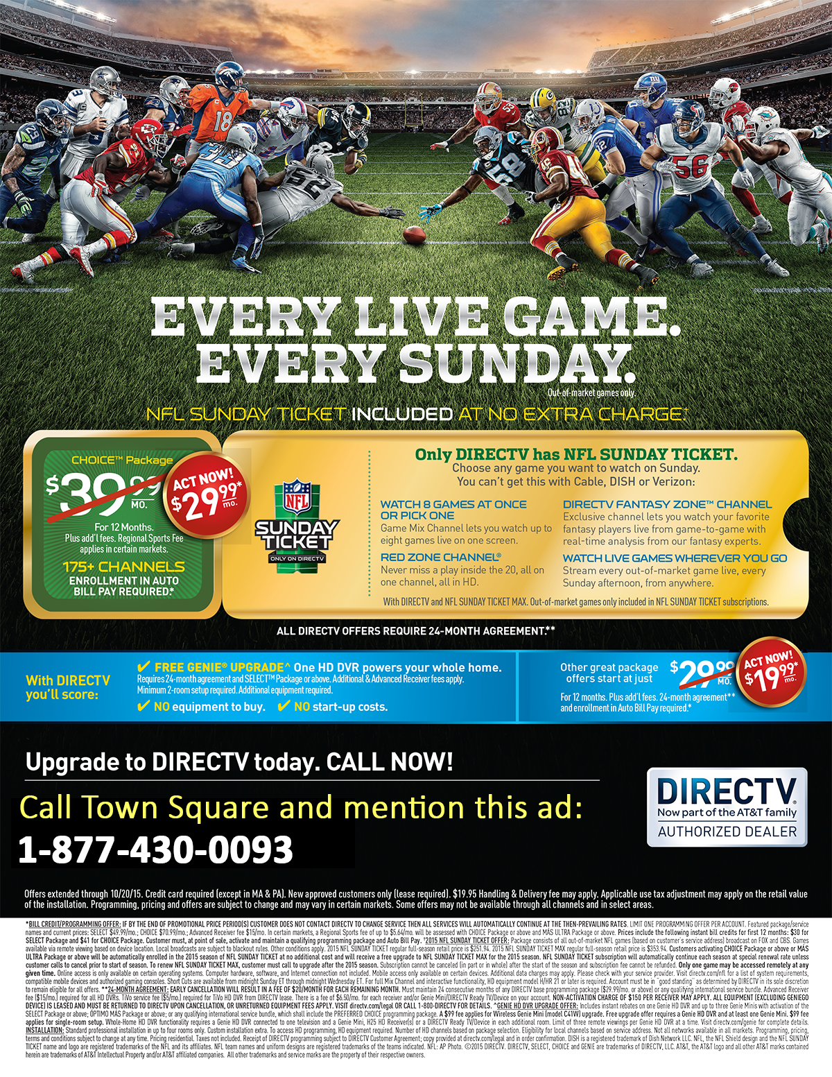 Subscription To Cox Advanced Tv Sports And Info Pak - Directv (1200x1553), Png Download