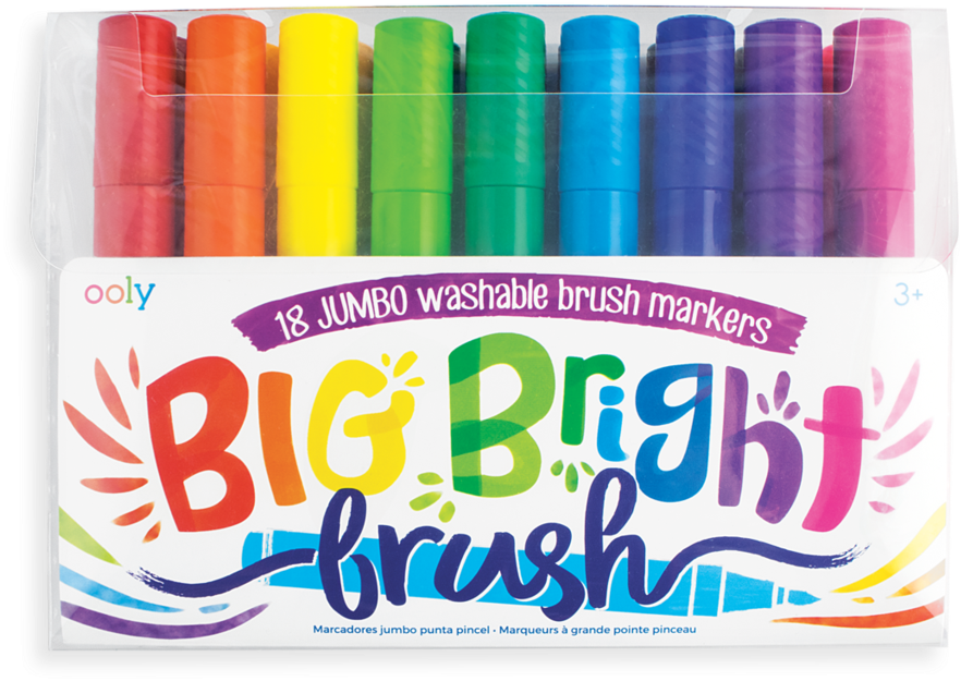 Ooly Big Bright Brush Markers (1024x1024), Png Download