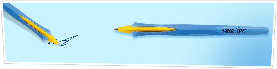 Learner Ball Pen Twist System - Stylo Bic Kid (968x244), Png Download