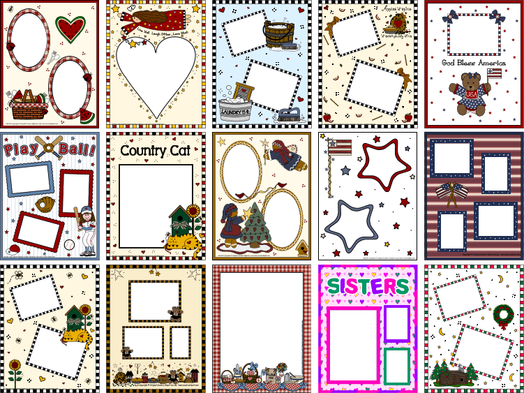 Scrapbooking Clipart Photo Frame Page Add Your Photos - Scrapbooking Images To Print (751x563), Png Download