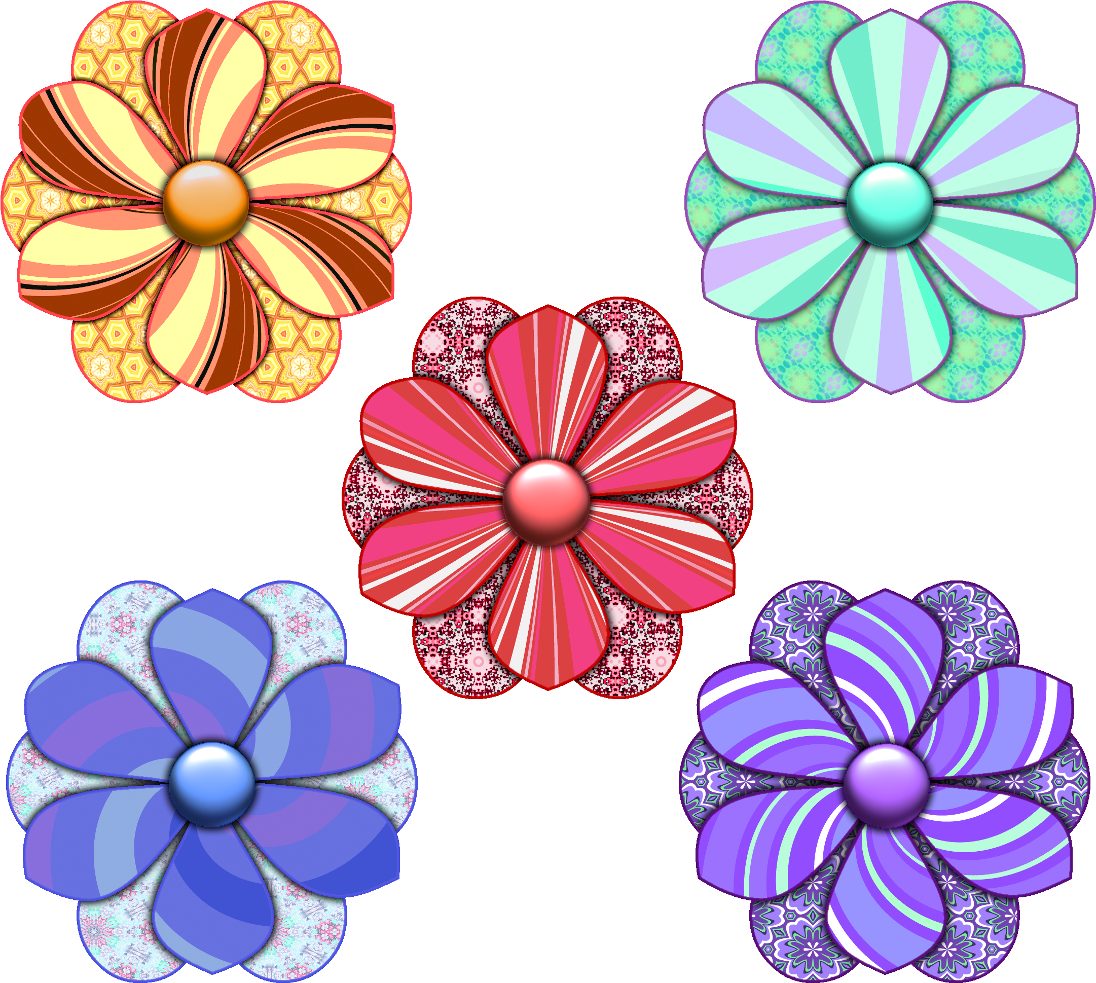 Scrapbook Scrap Cutouts Flower 1373046 - Scrapbook Design Cut Outs (2263x2126), Png Download