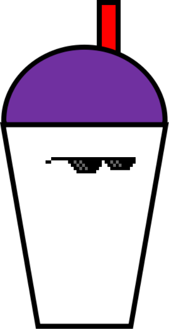 Purple Icee 3rd Body With Glasses - Glasses (334x649), Png Download