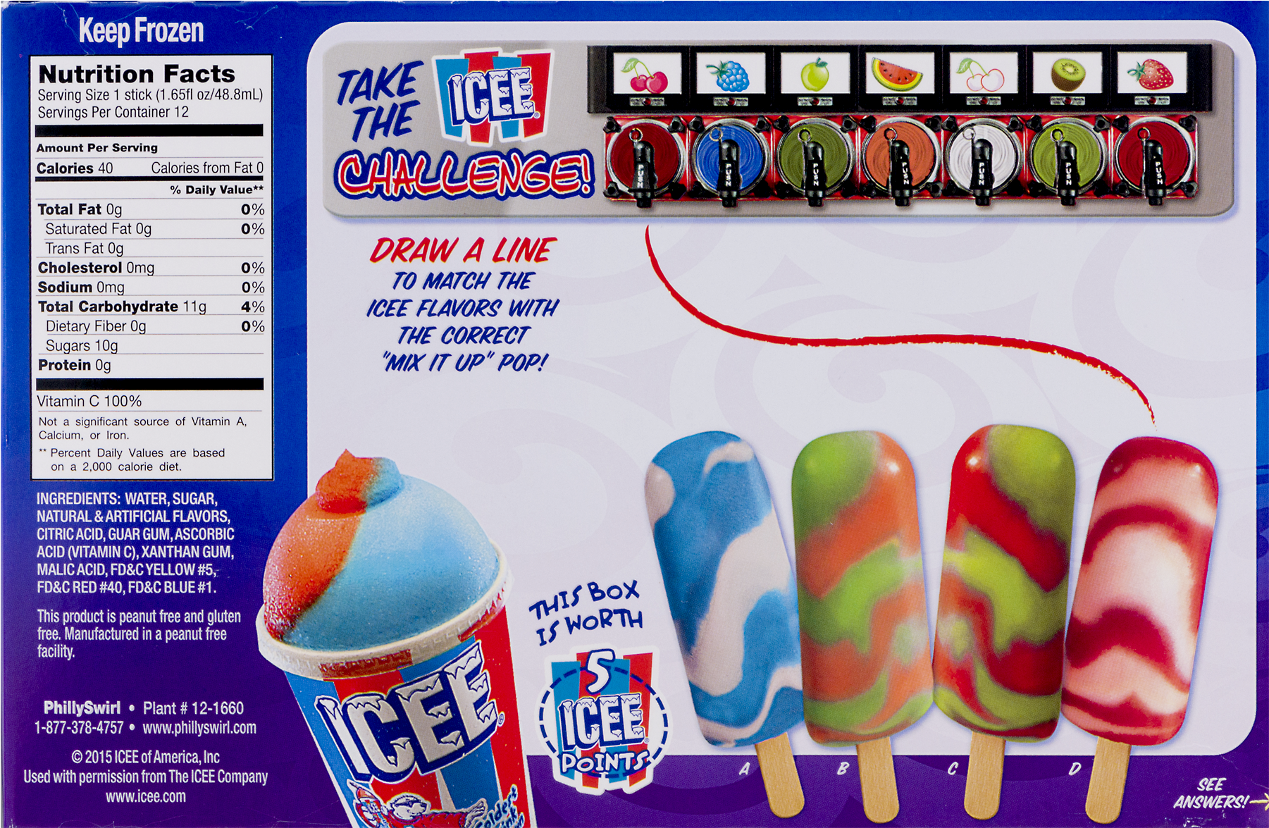 Phillyswirl Icee Mix It Up Italian Ice Bars, - Phillyswirl Icee Mix It Up, 4 Assorted Flavors - 12 (1800x1800), Png Download