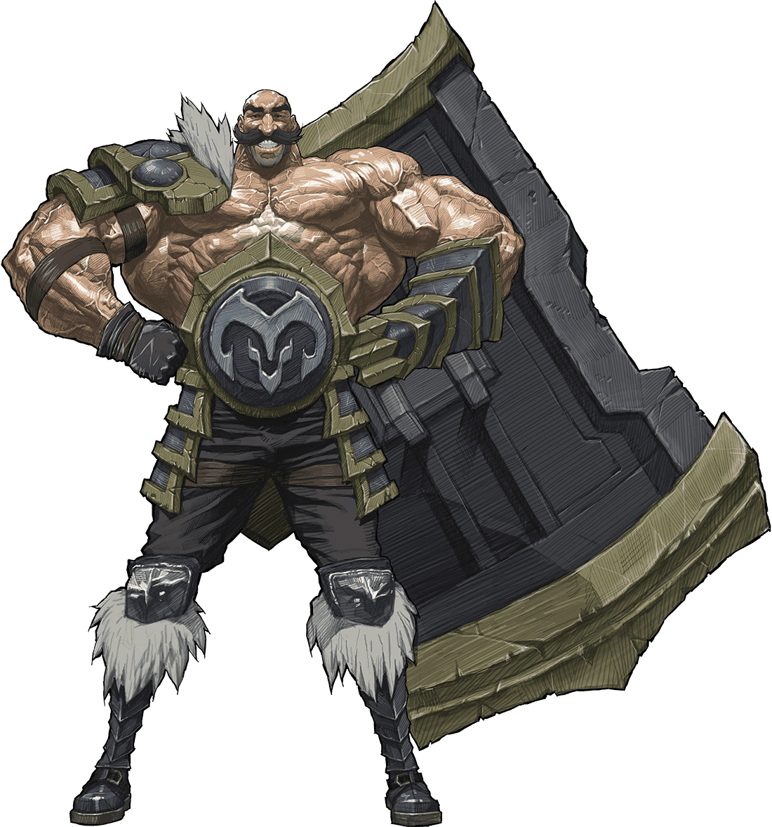 Braum Concept Final 2 - Lol Braum Concept (1100x1177), Png Download