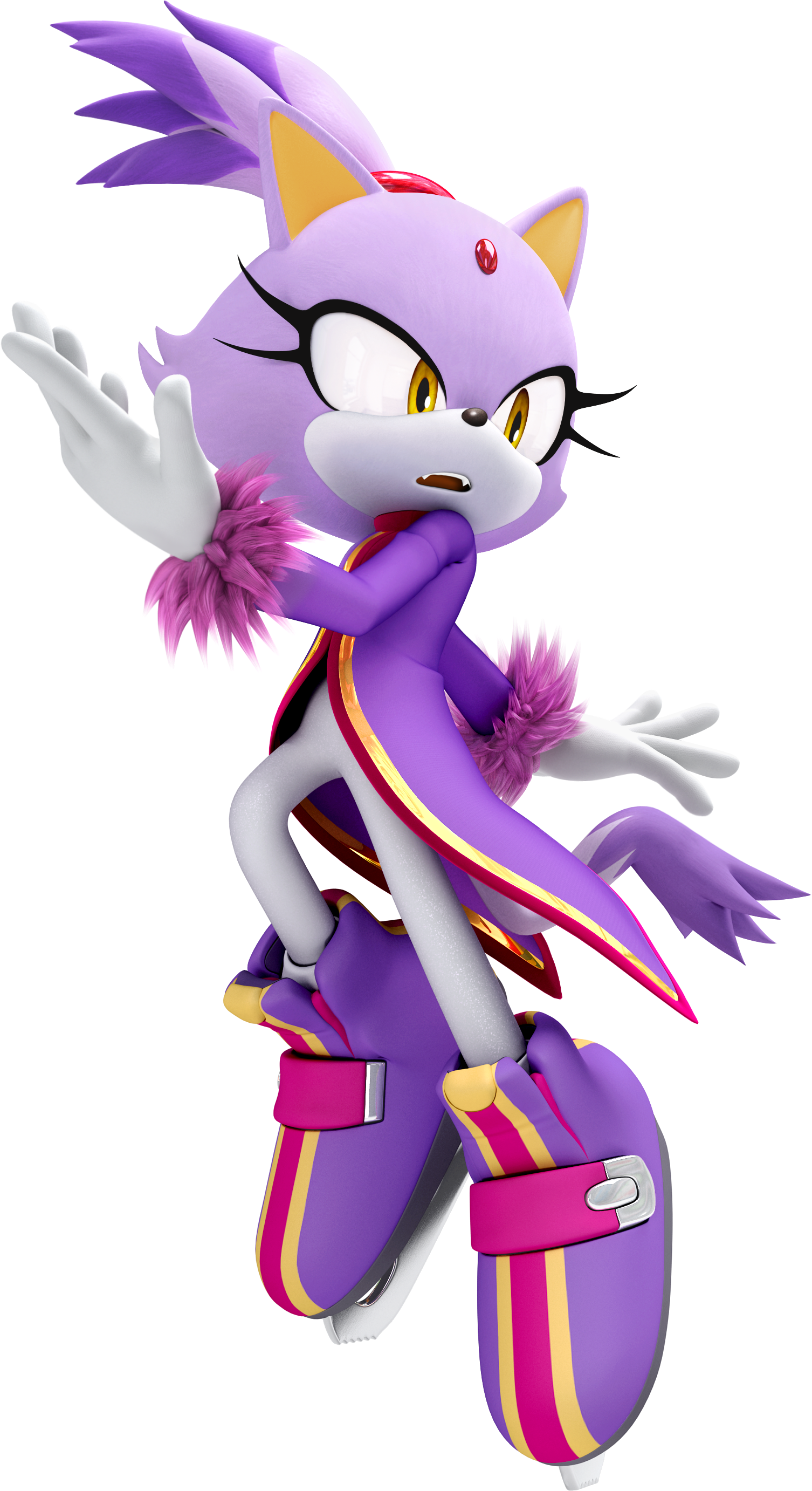 Gallery » Official Art » Blaze The Cat » Mario & Sonic - Blaze The Cat Mario And Sonic (1506x2764), Png Download