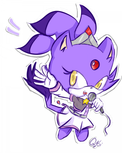 Blaze The Cat Wallpaper Entitled Blaze The Cat - Blaze The Cat Chibi (400x500), Png Download