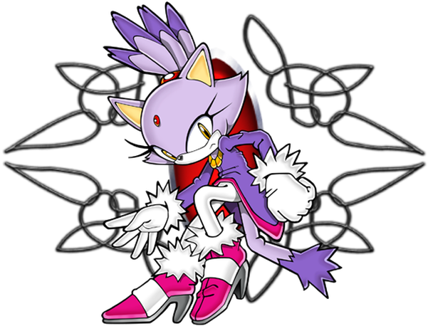 Blaze The Cat (673x457), Png Download